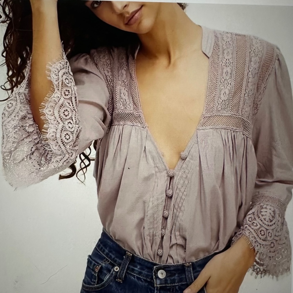 Free People Esme Button-Up Blouse.